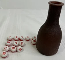 Pool Table Shaker Bottle 16 Numbered Tally Billiard Balls Deluxe Set READ