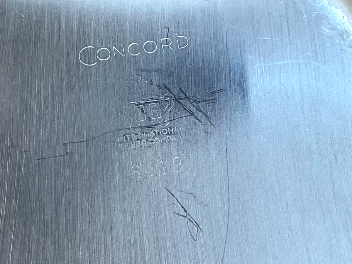 1930 CONCORD International Silver Company 6419 Silverplated Oval