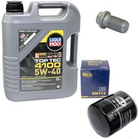 MotoröL Set 5W-40 5 Liter + ÖLfilter SM 113 + Schraube FüR Citroen C25 Fiat 2.0
