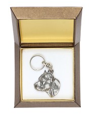 American Staffordshire Terrier, Amstaff II - Silver Plated Pendant With A Dog