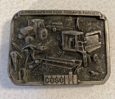 Vintage 1985 Case Tractor  A Fresh Team For Today  s Farmer  Belt Buckle