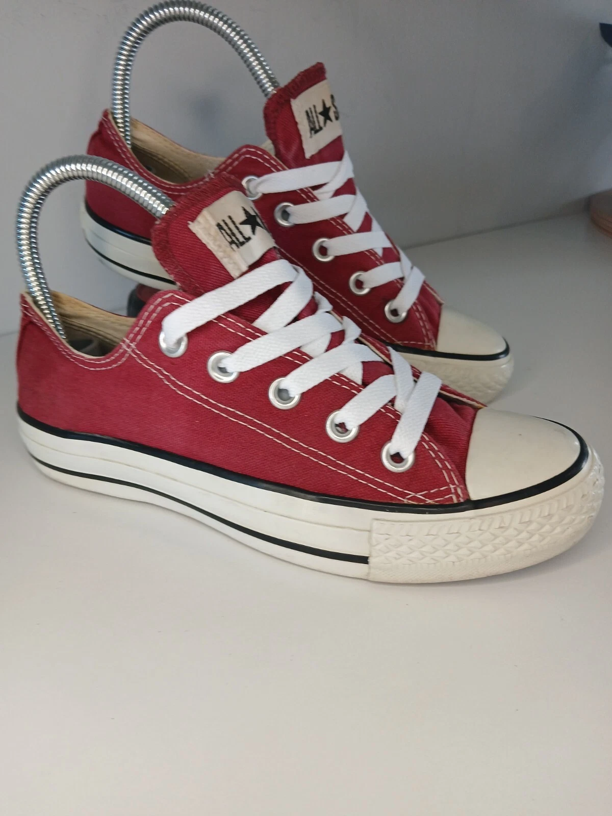 Converse Chuck Taylor All Star taglia UK 3 sneaker basse unisex rosso bordeaux bambini