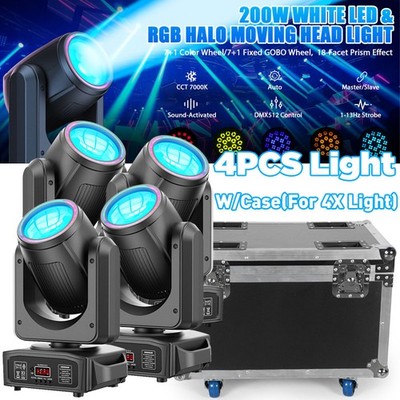 200W LED Beam Moving Head Light 18Prism Gobo Stage Light DMX dj Spot Party Light
