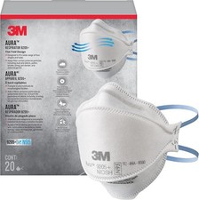 3M Aura 9205 N 95 Particulate Respirator Face Mask - White (20 Pack)