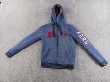 Aeropostale Small Boys Sweater Full Zip Hooded Polyester Drawstring