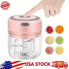 Electric Mini Food Chopper Grinder w/ Glass Bowl for Meat, Veggies & Spices.
