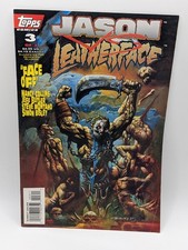 JASON VS LEATHERFACE #1 TOPPS COMICS 1995 Friday 13th Signed Simon Bisley