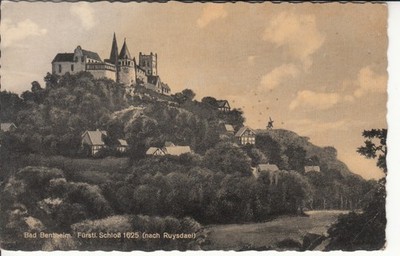 AK +9166 Bad Bentheim. Fürstl. Schloß 1625 nach Ruydael