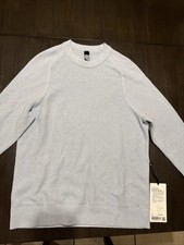 NWT Lululemon Textured Knit Crewneck Sweater Light Blue Men’s Small