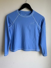 Vineyard Vines Rash Guard Kids 14 Blue Performance Long Sleeve Swim Shirt