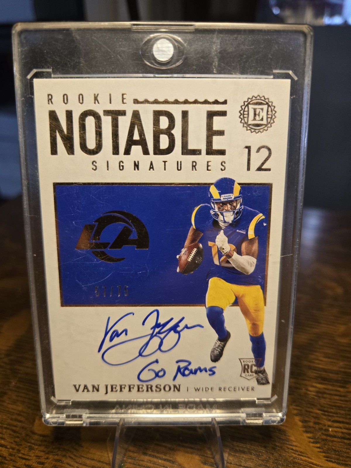 Van Jefferson Panini Encased Rookie Notable Signatures #VJ Base