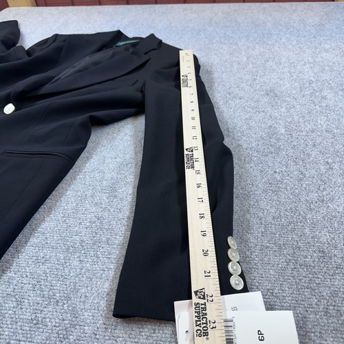 NWT Lauren Ralph Lauren Westbury Black Wool Blazer 6 Petite 2 Button Workwear - Picture 4 of 9