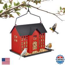 BOCHENTECH Hanging Bird Feeder Outdoor Metal Bird Feeder 5.6lb Large Capacity We