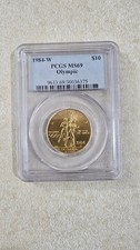 1984 W PCGS MS69 Olympic $10 Gold Coin
