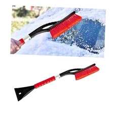 27" Snow Brush and Ice Scrapers for Car Windshield and Window, 1 PCS Red