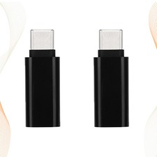 2 Pcs Usb Type Adapter Headphones Earphone Audio Converter Type-C to 3.5mm Jack