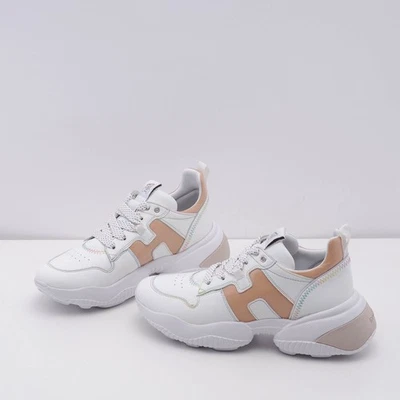 Hogan Sneakers Weiß Leder Gr. 37 Damen Schuhe Interaction H568 Al.Filo Sfum - Bild 1 von 4