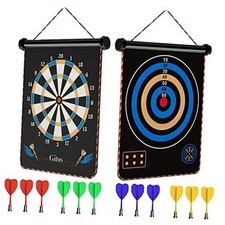 Magnetic Dart Board Indoor Outdoor Games for Kids with 12 Darts, Gifts for