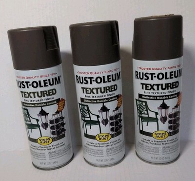 Vtg Rust-Oleum Textured Bronze Multi-Purpose Spray Paint 7226 Lot Of 3 Full Cans