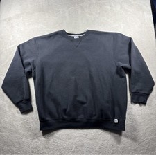 Vintage 90s Russell Athletic Men  s 2XL Black Pullover Crewneck Sweater USA Y2K