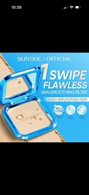 SKINTIFIC Ultra Cover Powder Foundation Matte Full Coverage Makeup 00 Porcelain