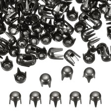 3mm Round Dome Rivet, 90 Pcs Metal Spike Spot Punk Stud, Brown