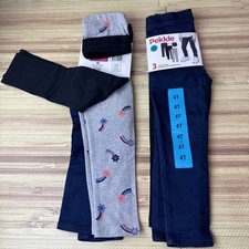 NWT Lot Of 2 Pekkle Girls 3-Pack Pants Leggings Set Sz 4T Multicolor