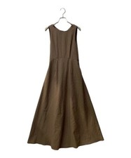 Snidel          Back-open flare dress brown SWFO214014