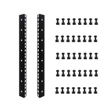 8U Rack Rails with M6 Rack Mount Screws and Cage Nuts Set for DIY Server and ...