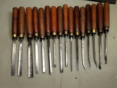 Lot of 16 Wood Carving Gouges All Marked jB Addis