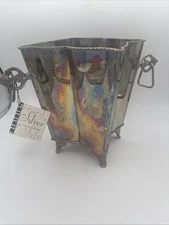 VTG Silver By Two’s Company Silverplate Champagne Wine Chiller Bucket Footed