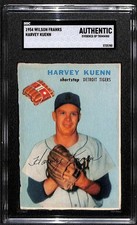 1954 Wilson Franks #11 Harvey Kuenn  SGC A Authentic C103070