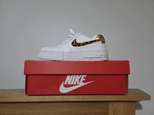 Nike Air Force 1 Leopard Print White Trainers CV8481-100  Uk 4, Eu 37.5 In Box