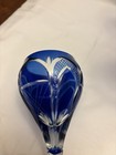 Cobalt Blue glass Glasses Wine Goblets Decanter Cut To Clear    Read — photo 5