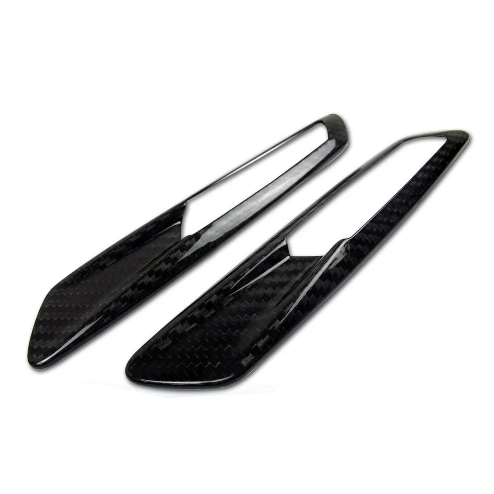 Fits BMW F10 535i 4DR Sedan Side Fender Light Lamp Trim 2PCS Carbon Foto 3 de 4