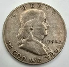 1954 D Franklin Half Dollar XF/AU You Grade It 90% Silver Type Coin EF Free Ship