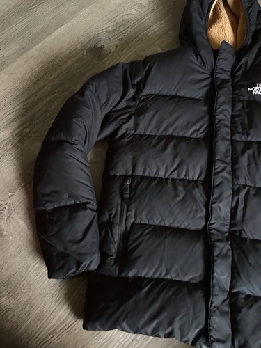 The North Face 600 Fill Down Puffer Coat Boys XL 14/16 Black Hooded Warmth - Picture 3 of 11