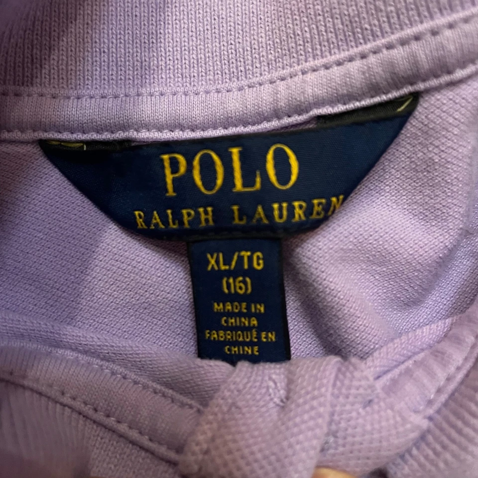 Polo Ralph Lauren Niñas Morado Talla XL Uniforme Vestido Foto 3 de 4