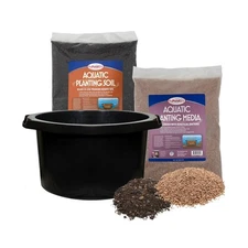 The Pond Guy Planting Tub Kit for Aquatic Plants with Soil & Media, Outdoor W...