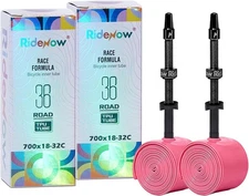 2 Pack Ridenow TPU Inner Tube 700C x 18-32C Lightweight for Road Bike 65mm