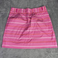 Vineyard Vines Skirt Womens 0 Pink Whale Logo Striped Preppy 30" Mini Lined