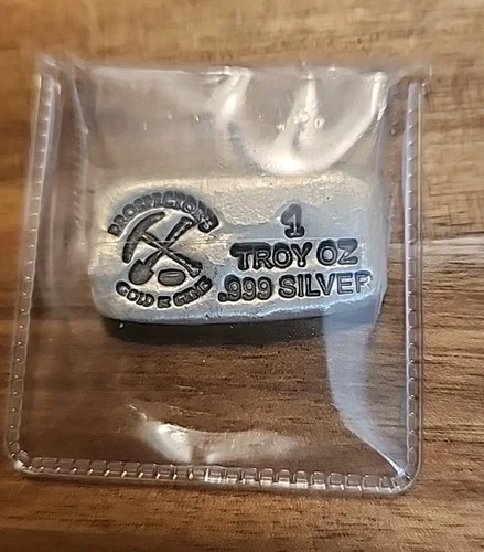 PROSPECTOR'S GOLD & GEMS 1oz SILVER 999 FINE BAR