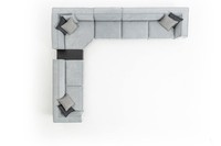 Sofa L Form Couch Polster Wohnzimmer Modern Design Ecksofa Textil Sofas