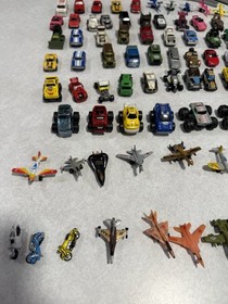 Vintage Galoob Micro Machines Lot Of 108 Red Corvertible Corvette Train etc