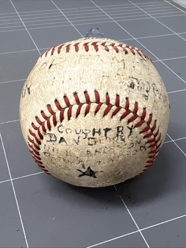 ORIGINAL GAME USED BASEBALL RED SOX 1941 INSCRIBED - Picture 1 of 12
