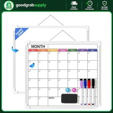 Dry Erase Calendar Whiteboard Dual-Sided Magnetic Wall Board