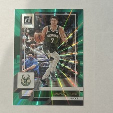 Grayson Allen Green Laser 2022-23 Panini Donruss No.57 Milwaukee Bucks