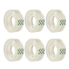 6 Rolls Clear Tape Refill 3/4" X 1000" Transparent Office Gift Wrap