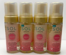 4 sol by jergens sunless tanning MEDIUM water mousse 5oz ea scuffed bottles