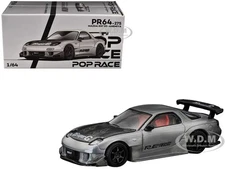 MAZDA RX-7 RE-AMEMIYA RHD SILVER 1/64 DIECAST MODEL CAR BY POP RACE PR640275